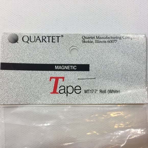 Quartet Magnetic Tape Roll White 7' Adhesive Backed Stick On Office Classroom Ho - Picture 2 of 4